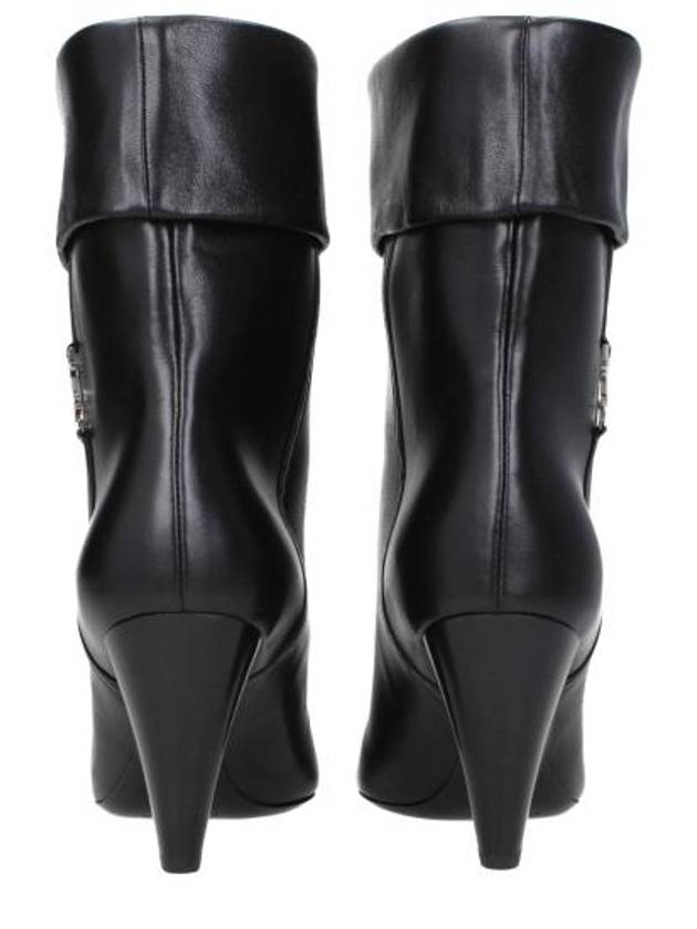 Nikki Ankle Middle Boots Black - SAINT LAURENT - BALAAN 6