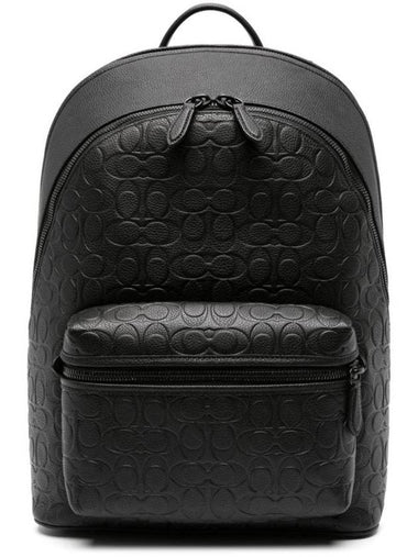 Charter Logo Pattern Leather Backpack CP117 - COACH - BALAAN 1