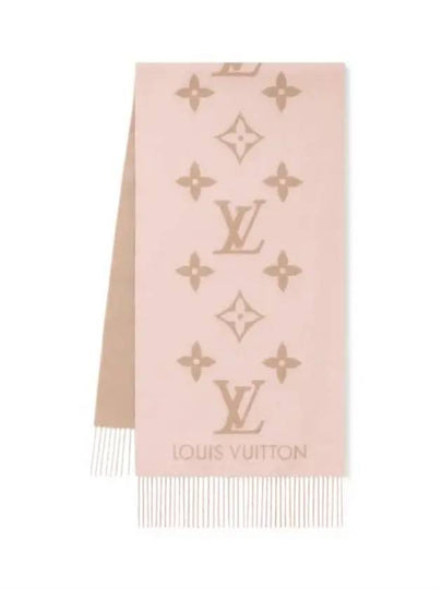 Reykjavik Monogram Cashmere Scarf Beige Rose - LOUIS VUITTON - BALAAN 2