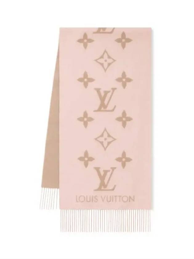 Reykjavik Monogram Cashmere Scarf Beige Rose - LOUIS VUITTON - BALAAN 2