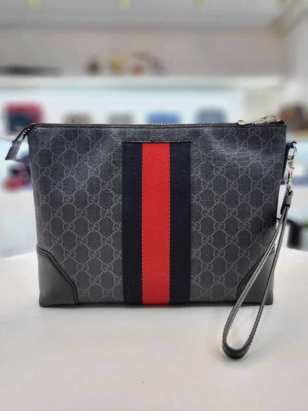 GG Supreme Web Strap Clutch 523603 - GUCCI - BALAAN 8