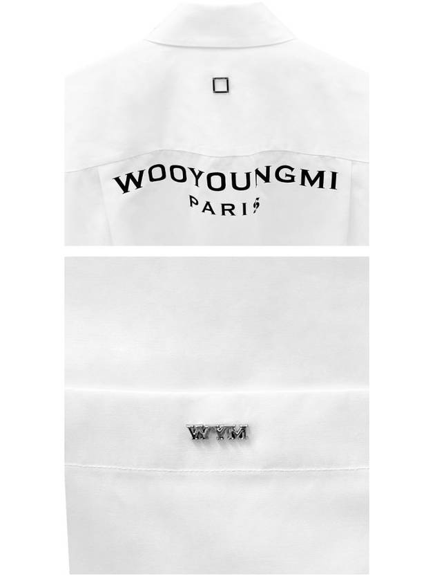 Back Logo Cotton Long Sleeve Shirt White - WOOYOUNGMI - BALAAN 6