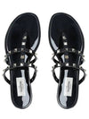 Rockstud Flat Rubber Flip Flops Black - VALENTINO - BALAAN 2