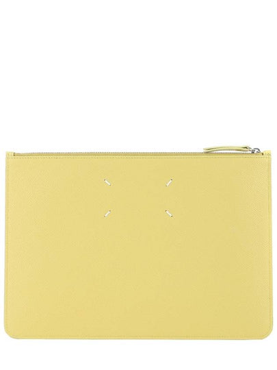 Stitch Zipper Clutch Bag Yellow - MAISON MARGIELA - BALAAN 2