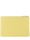 Stitch Zipper Clutch Bag Yellow - MAISON MARGIELA - BALAAN 2