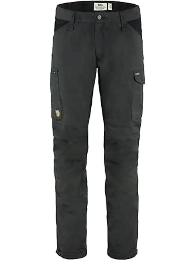 Men's Kaipak Trousers Regular Dark Grey Black - FJALL RAVEN - BALAAN 1