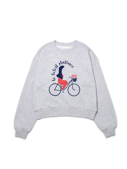 Brushed Options Bicycle Trip Sweat Shirts MELANGE GRAY - LE SOLEIL MATINEE - BALAAN 2