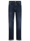 Men's 5 Pocket Slim Fit Jeans Dark Denim - BRUNELLO CUCINELLI - BALAAN 2