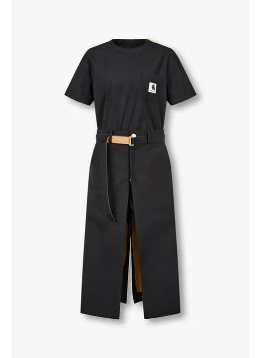 CARHARTT Women s Belted Layered Shooting Dress Black - SACAI - BALAAN 1