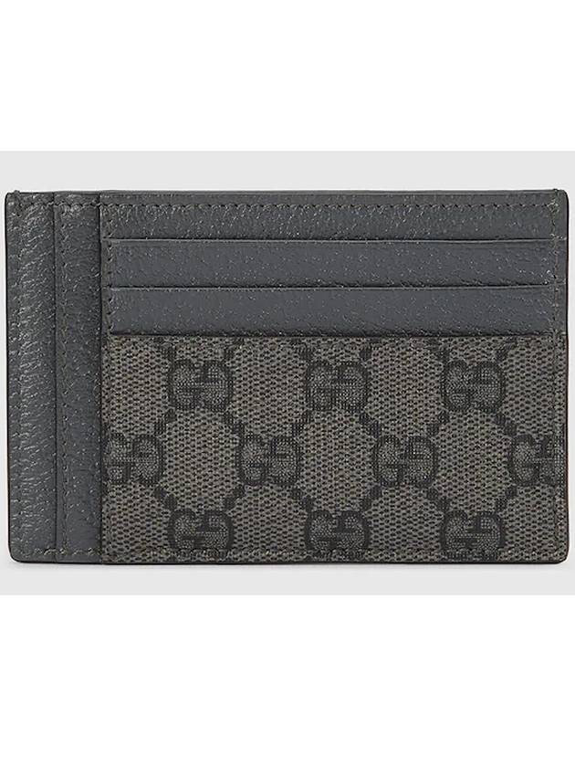 Ophidia GG Canvas Card Wallet Gray - GUCCI - BALAAN 3