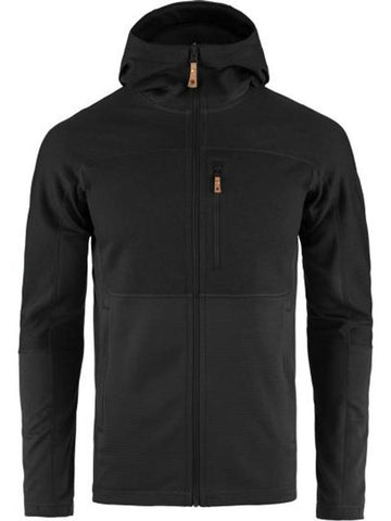 Men's Abisko Trail Fleece Zip-Up Hoodie Black - FJALL RAVEN - BALAAN 1