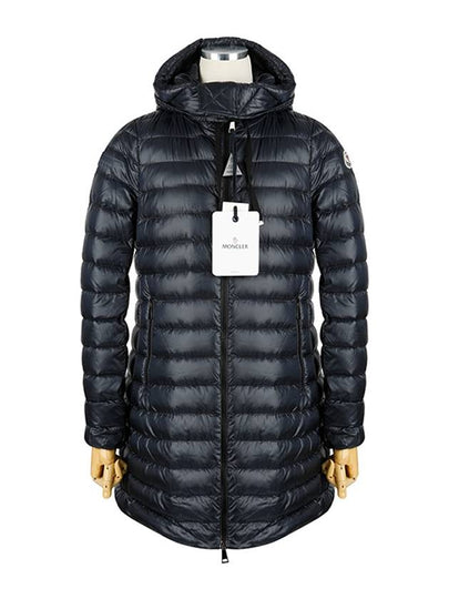 Women's Rubis Logo Patch Long Padding Navy - MONCLER - BALAAN 2