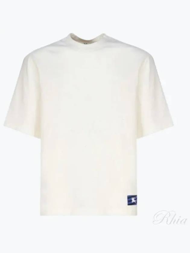 Logo Patch Cotton Jersey Short Sleeve T-Shirt Ivory - BURBERRY - BALAAN 2