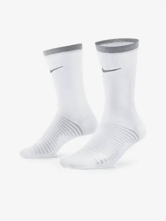 Spark Lightweight Running Crew Socks White Reflect Silver DA3584 100 743376 - NIKE - BALAAN 1