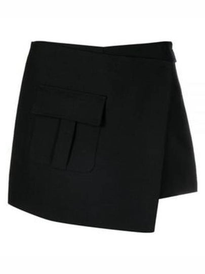 Front Pocket Mini A-Line Skirt Black - MSGM - BALAAN 2