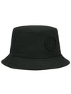 Embroidered Logo Cotton Bucket Hat Black - STONE ISLAND - BALAAN 3