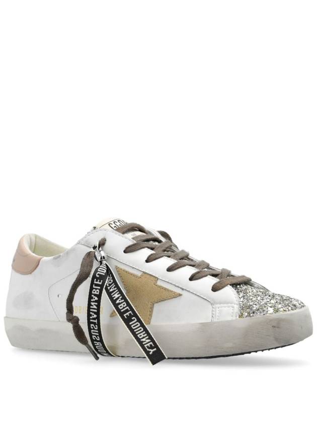 Platinum Glitter Toe Leather Low Top Sneakers White - GOLDEN GOOSE - BALAAN 3