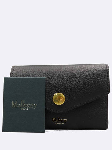 RL6447 Black color leather multi pocket half wallet - MULBERRY - BALAAN 1