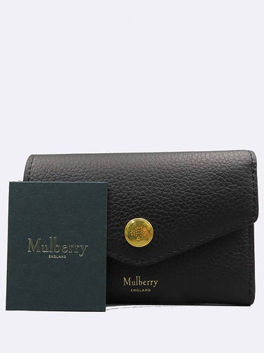 RL6447 Black color leather multi pocket half wallet - MULBERRY - BALAAN 1