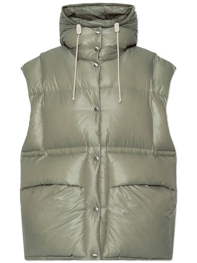 Quilted Down Vest Green - JIL SANDER - BALAAN 2