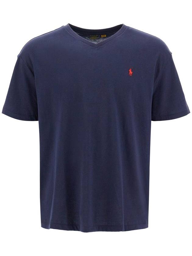 Embroidered Logo Pony Short Sleeve T-Shirt Navy - POLO RALPH LAUREN - BALAAN 2