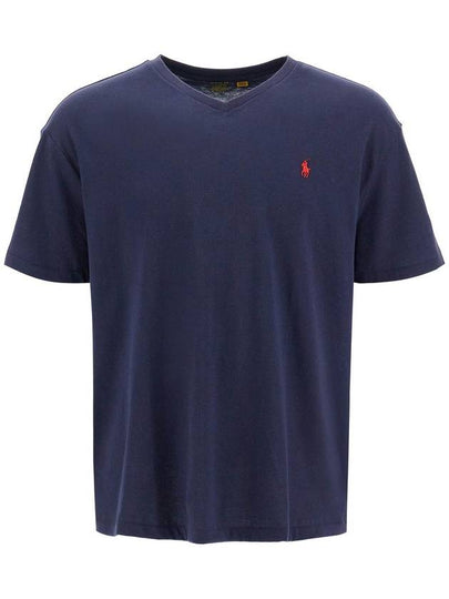 Embroidered Logo Pony Short Sleeve T-Shirt Navy - POLO RALPH LAUREN - BALAAN 2