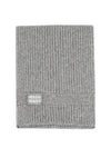 Intarsia Logo Wool Cashmere Muffler Gray - MIU MIU - BALAAN 2