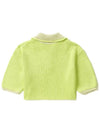 Le Maille Arco Contrasted Cropped Knit Polo Shirt Light Green - JACQUEMUS - BALAAN 4