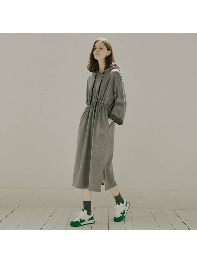 Waistband Hood Long Dress D GRAY - AVANT-G - BALAAN 2