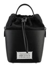 5AC Number Logo Texture Leather Bucket Bag Black - MAISON MARGIELA - BALAAN 2