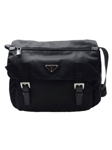 Triangle Logo Cross Bag Black - PRADA - BALAAN 1