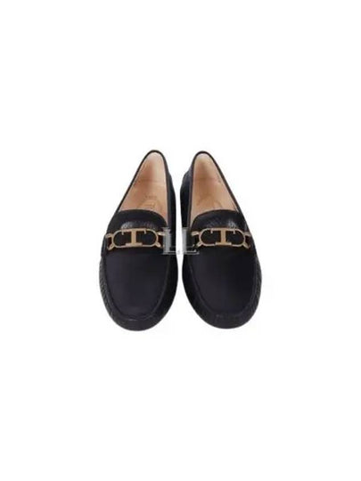 Women's Gommino Leather Driving Shoes Black - TOD'S - BALAAN 2