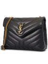 Bronze Monogram Loulou Matelasse Y Leather Small Shoulder Bag Black - SAINT LAURENT - BALAAN 3