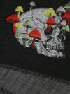 skull print knit scarf black - ALEXANDER MCQUEEN - BALAAN.