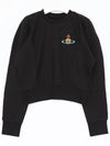 Embroidery Logo Crop Sweatshirt Black - VIVIENNE WESTWOOD - BALAAN 2