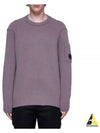 Lambswool GRS Crew Neck Knit Top Purple - CP COMPANY - BALAAN 2