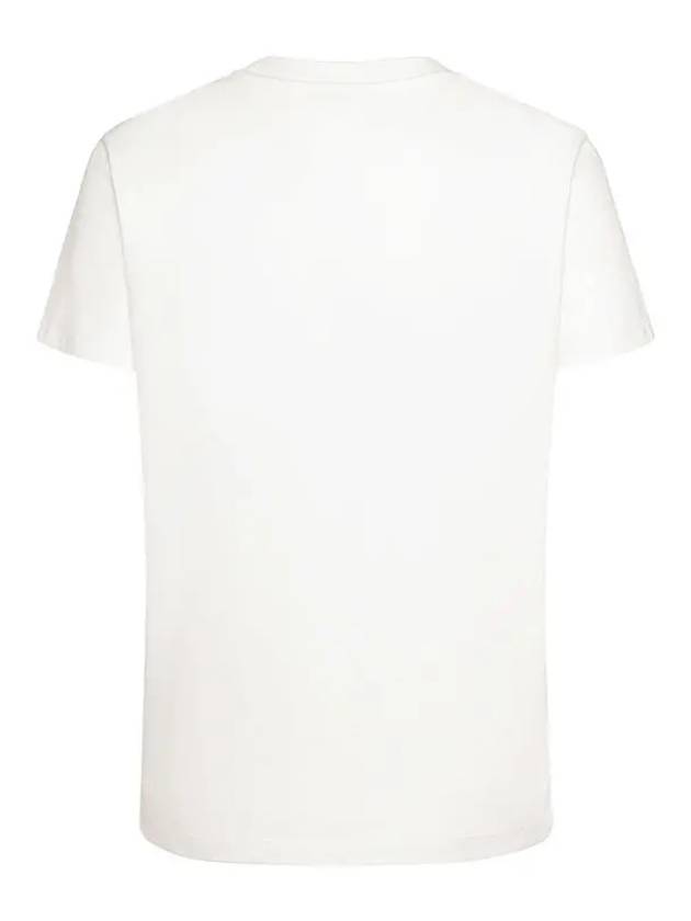 Embroidered logo short sleeve t shirt white - MONCLER - BALAAN 3