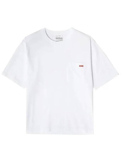 Logo Patch Short Sleeve T-Shirt White - ACNE STUDIOS - BALAAN 2