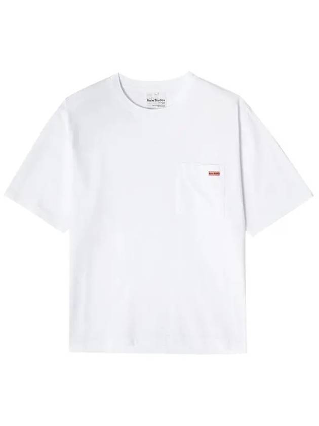 Logo Patch Short Sleeve T-Shirt White - ACNE STUDIOS - BALAAN 3