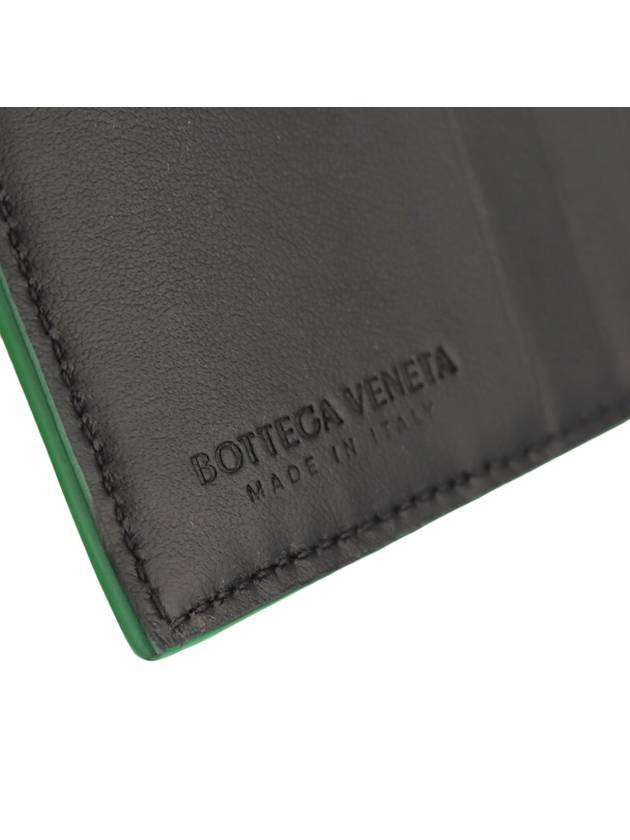 Slim Intrecciato Bi-Fold Wallet Black Parakeet - BOTTEGA VENETA - BALAAN 5