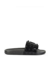 Rockstud V Logo Signature Slippers Black - VALENTINO - BALAAN 2