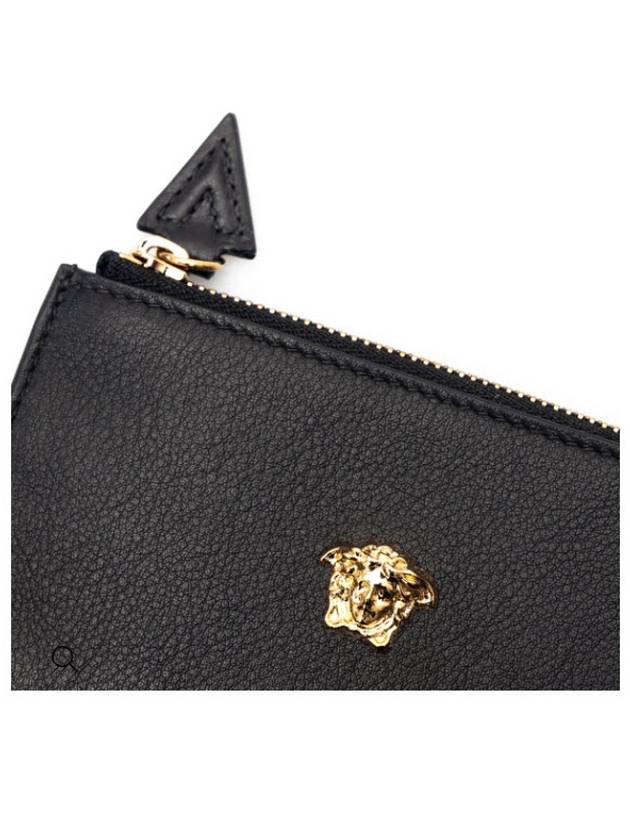 Medusa Plaque Zipper Card Wallet Black - VERSACE - BALAAN 4