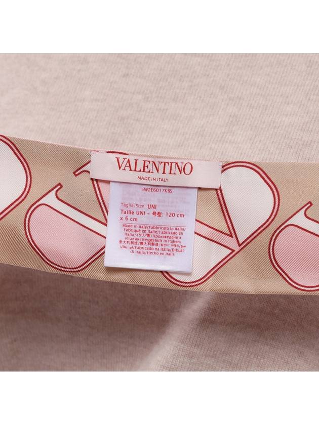 V Logo Signature Scarf Pink - VALENTINO - BALAAN 7