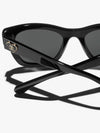 Eyewear Heart Logo Square Sunglasses Black - CHANEL - BALAAN 5