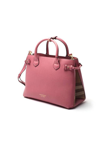 House Check Medium Shoulder Bag Pink - BURBERRY - BALAAN 1