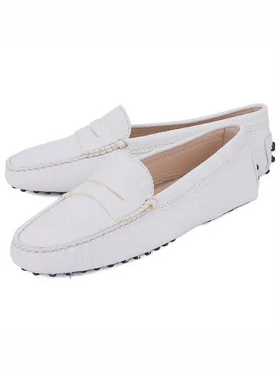 Women's Gommino Leather Driving Shoes White - TOD'S - BALAAN 2