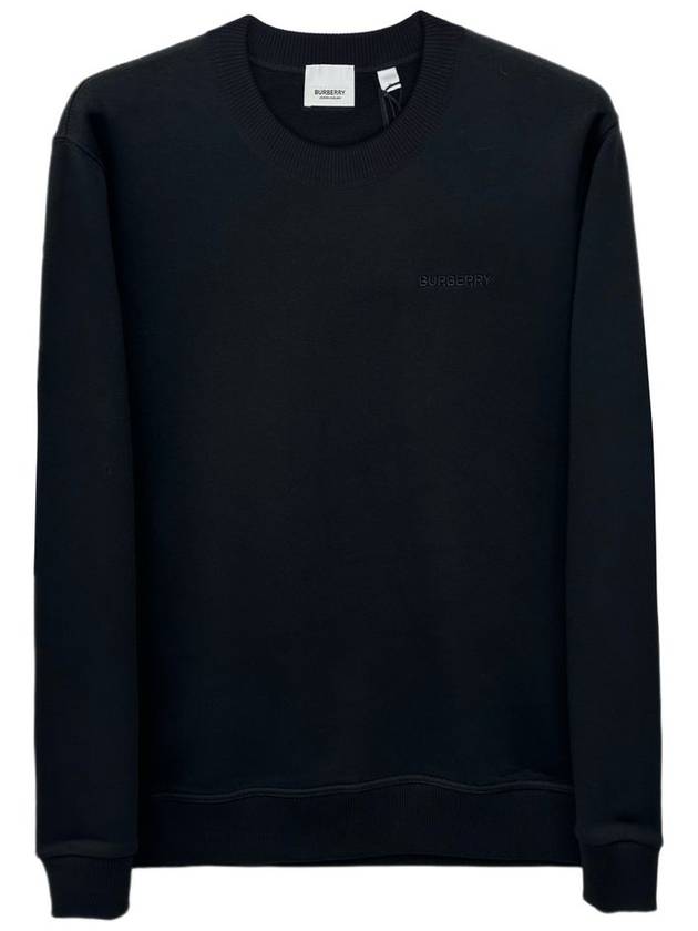 Check EKD Cotton Sweatshirt Black - BURBERRY - BALAAN 2