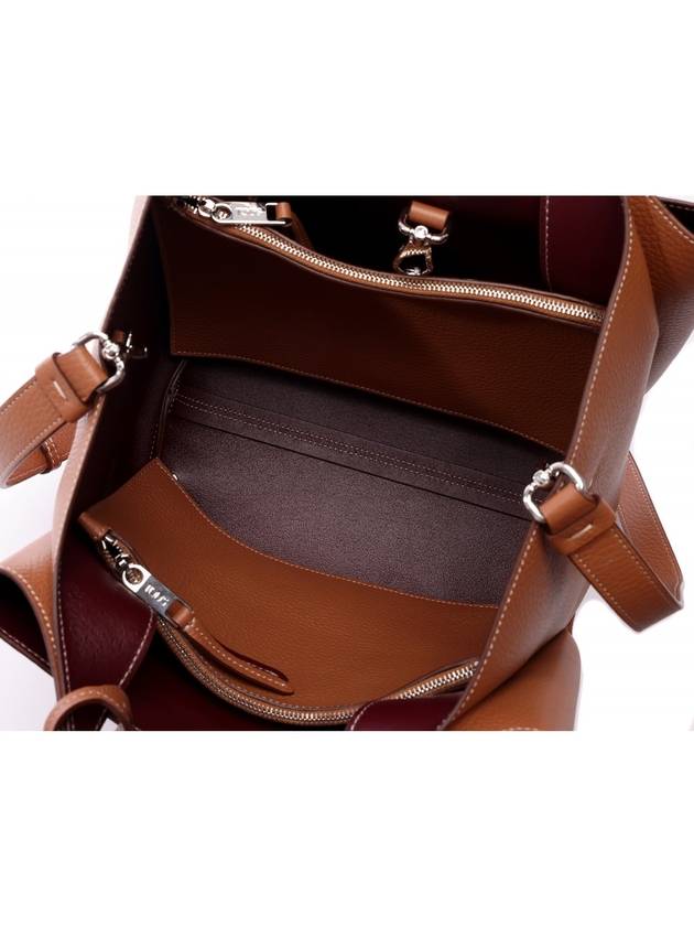 T Timeless Leather Mini Tote Bag Brown - TOD'S - BALAAN 7