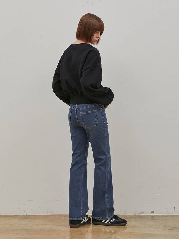 Denim Stretch Slim Semi Bootcut Pants Indigo - RYUL+WAI: - BALAAN 3