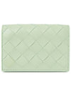 Intrecciato Flap Business Card Wallet Mint - BOTTEGA VENETA - BALAAN 1